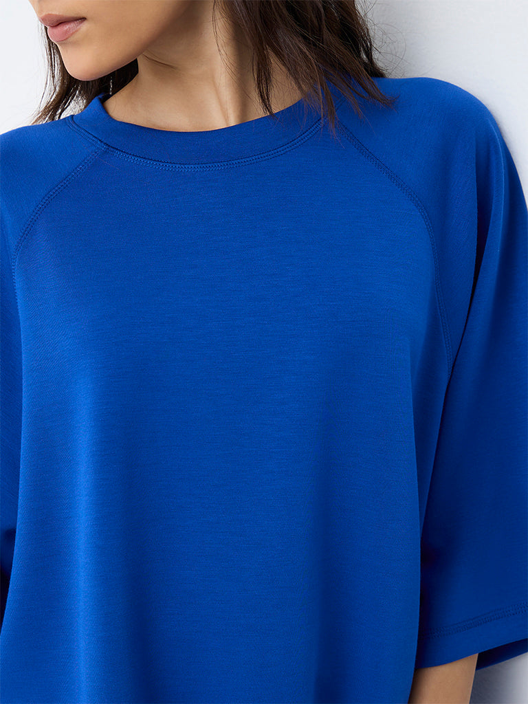 Wunderlove Blue Solid T-Shirt