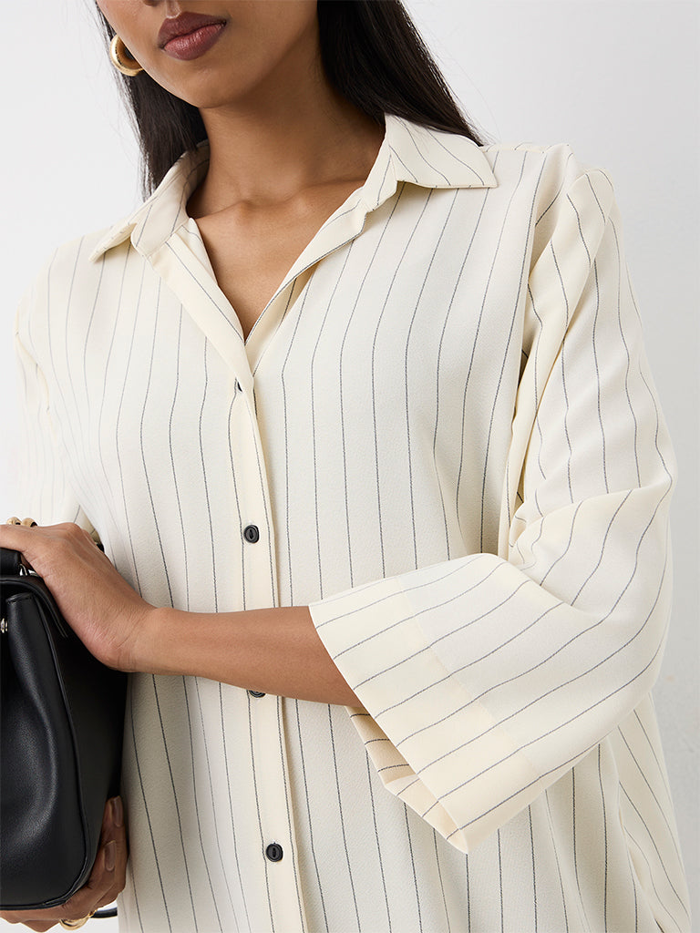 Wardrobe Ivory Striped Shirt