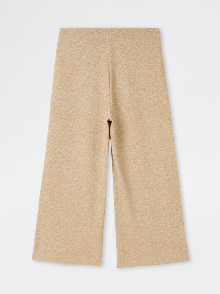 Gia Beige Melange High-Rise Trousers