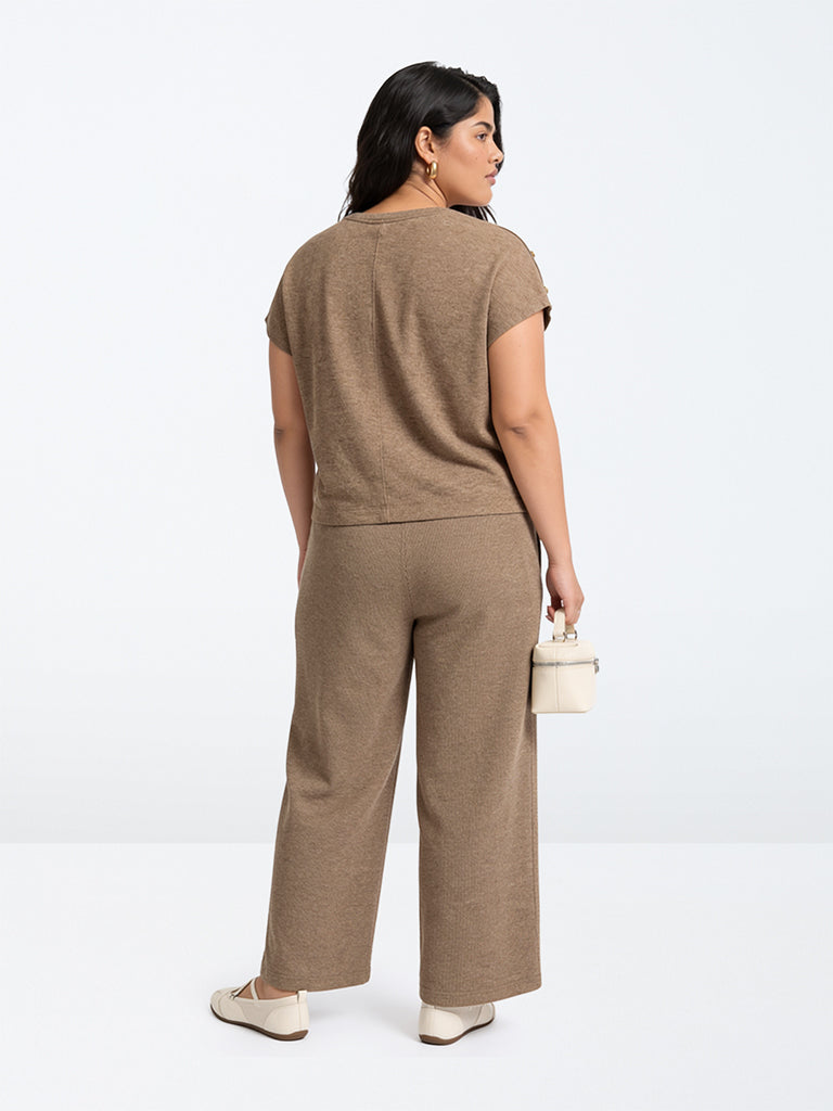 Gia Taupe High-Rise Pants
