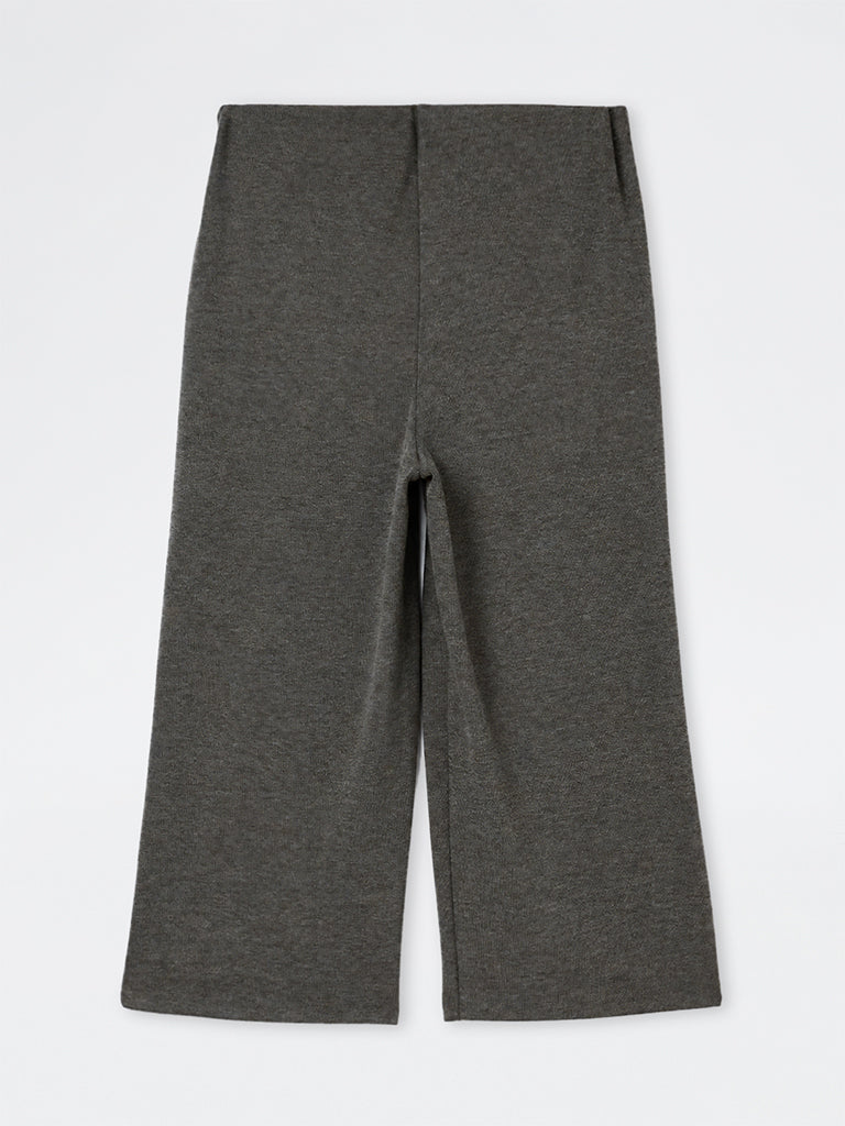 Gia Grey Melange High-Rise Trousers