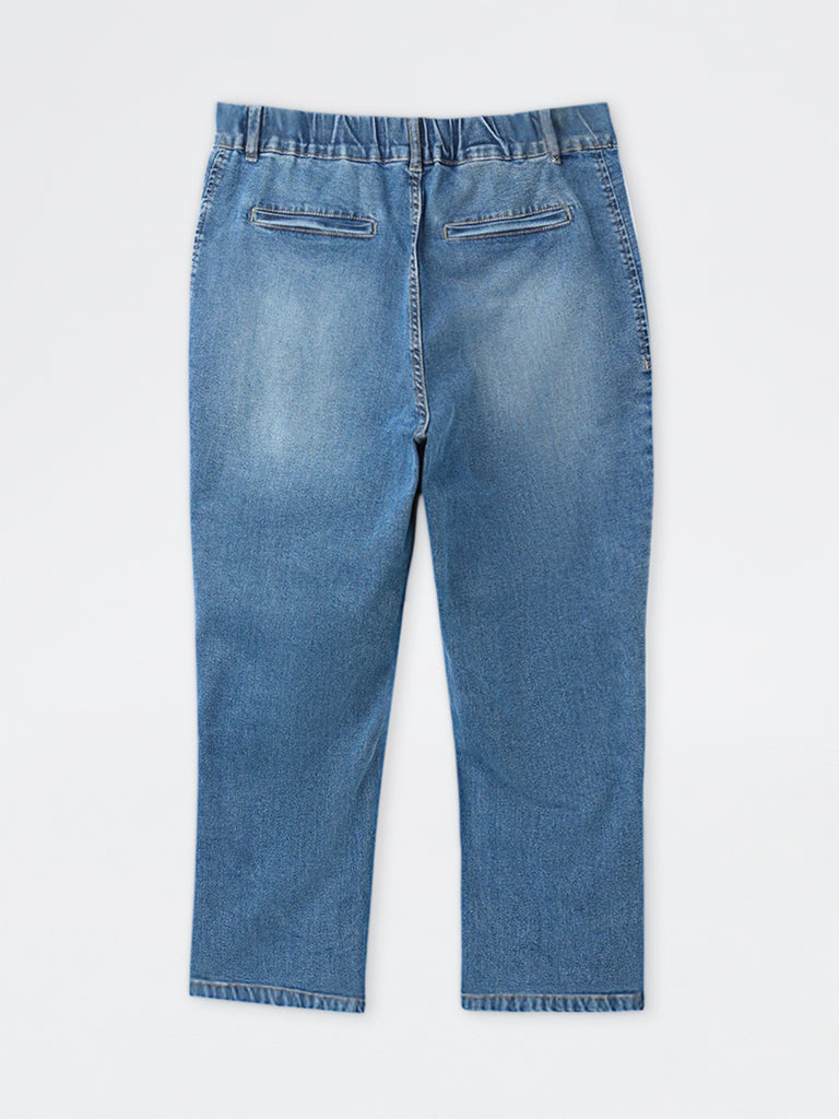 Gia Blue Wash High-Waist Jeans