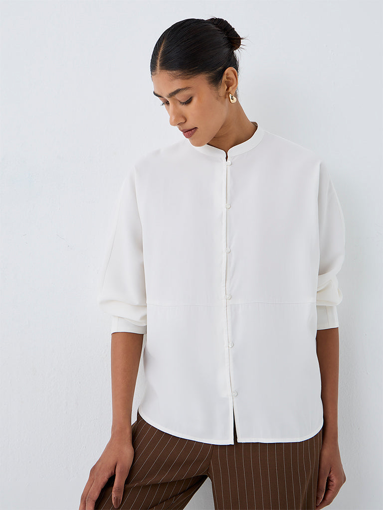 Wardrobe Ivory Solid Blouse