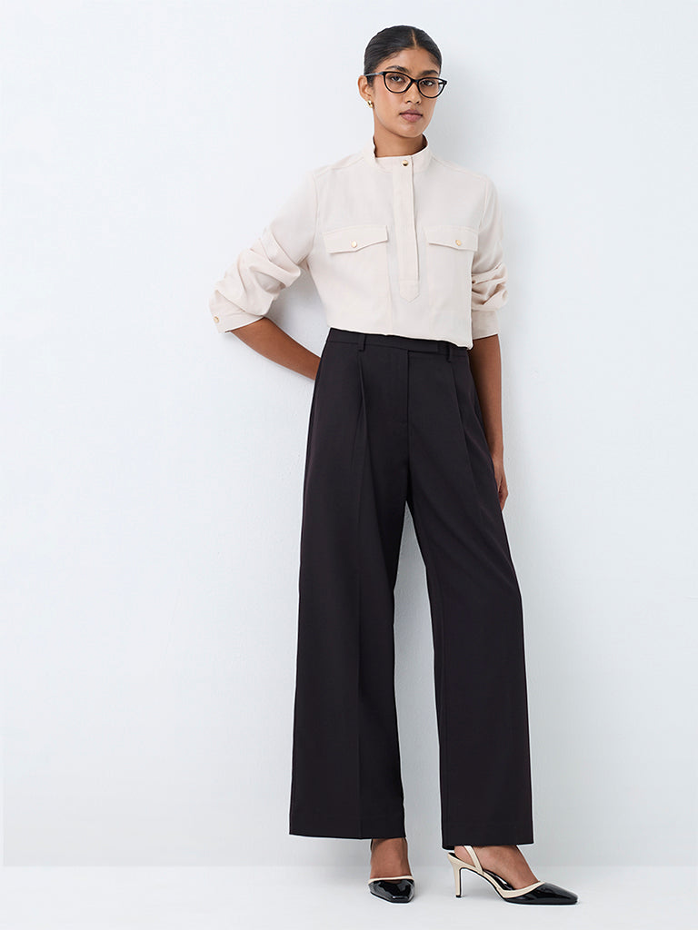 Wardrobe Ivory Solid Blouse