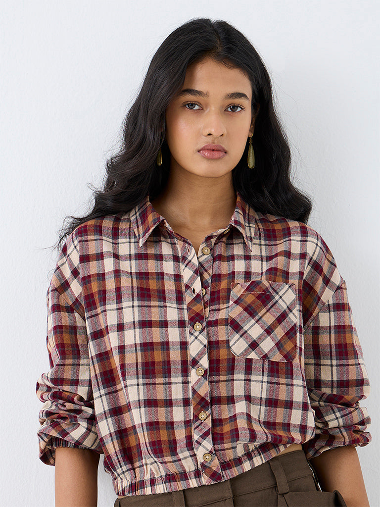 LOV Multicolour Tartan Checkered Cotton Shirt