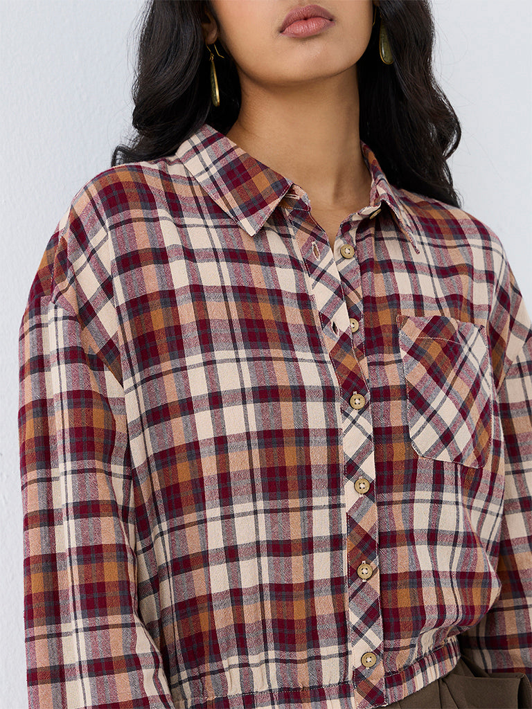 LOV Multicolour Tartan Checkered Cotton Shirt