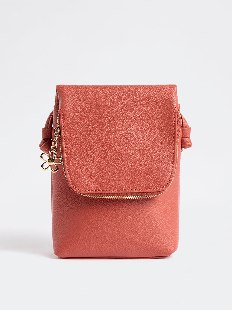 Westside Coral Textured Phone Sling Bag