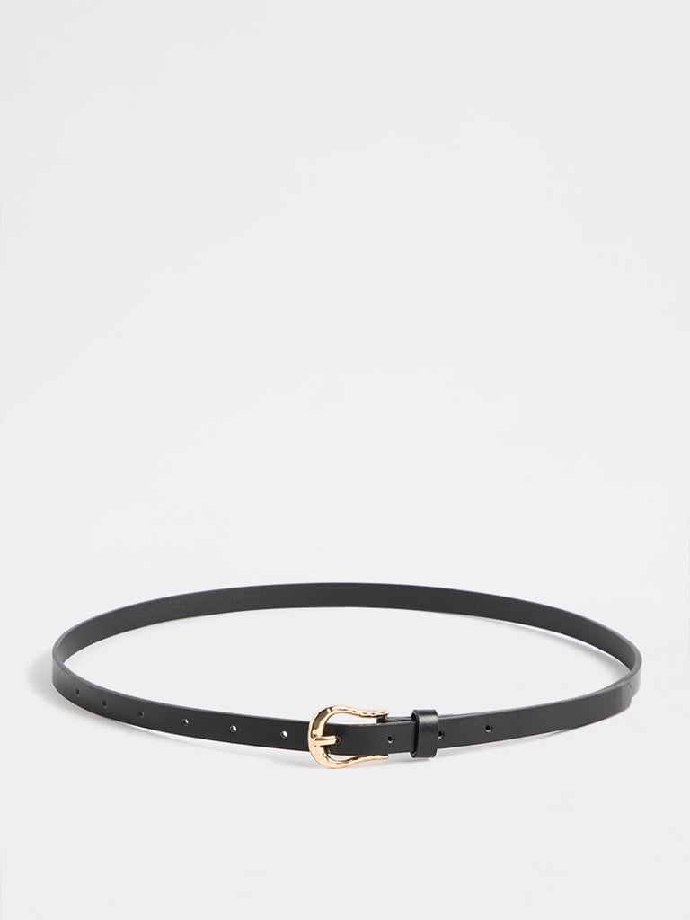 Westside Accessories Black Horseshoe Buckle Belt