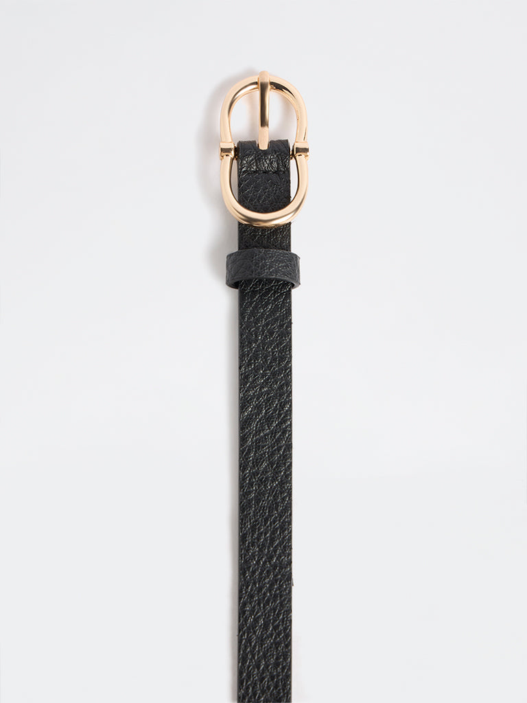 Westside Accessories Black Textured Double D-Buckle Belt