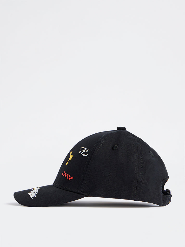 Boys Accessories by Westside Black Race-Themed Cap