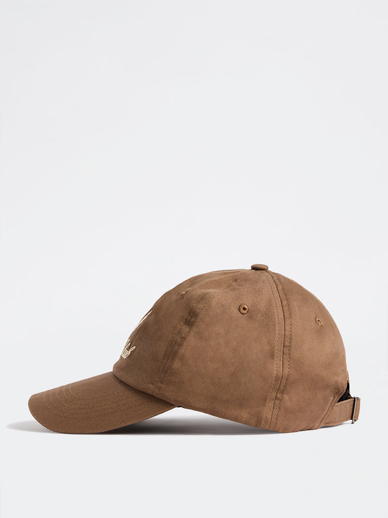 Westside Accessories Brown Embroidered Cap