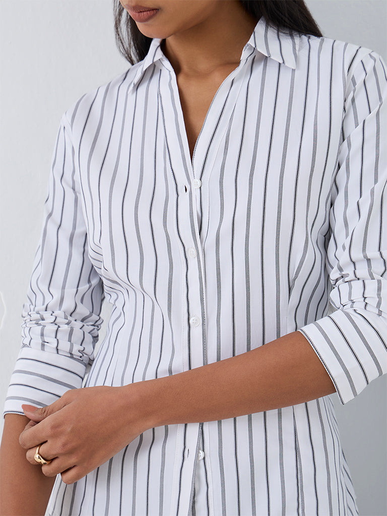 Wardrobe Ivory Striped Shirt
