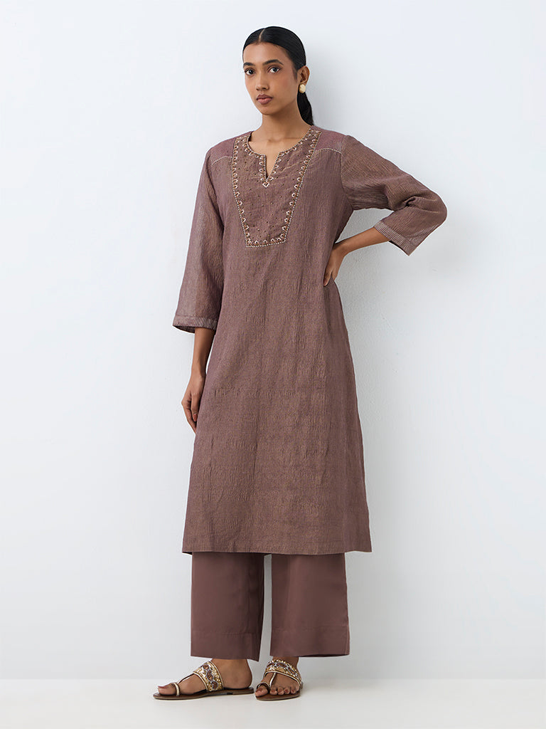 Zuba Brown Solid Pants
