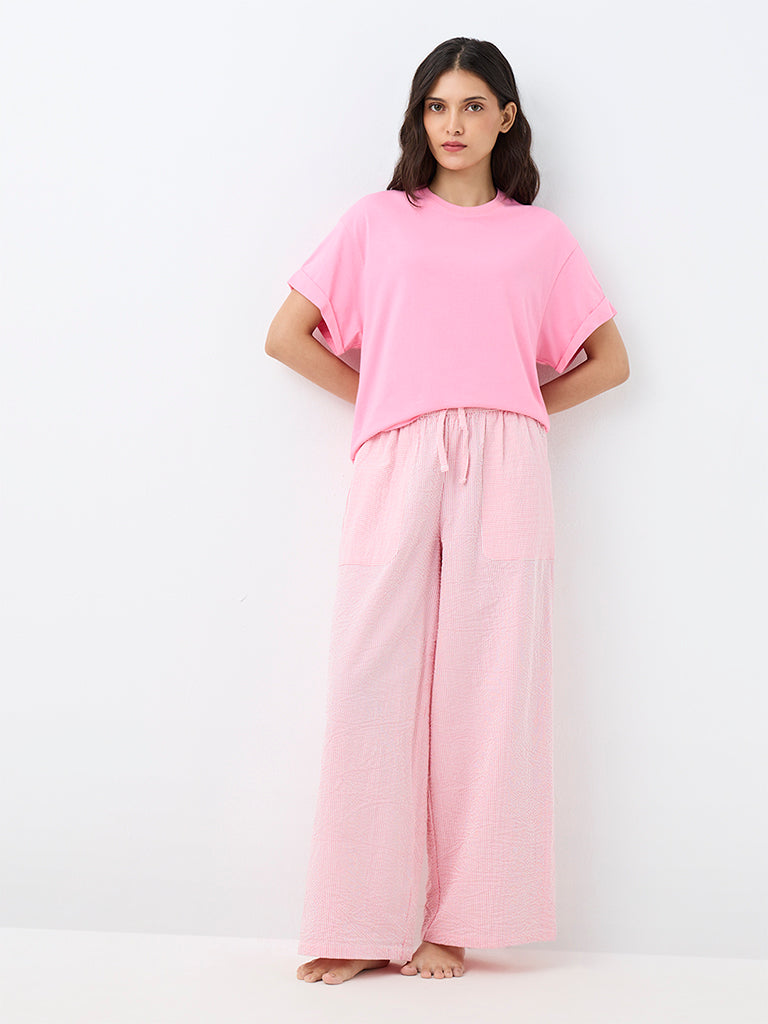 Wunderlove Pink Solid T-Shirt