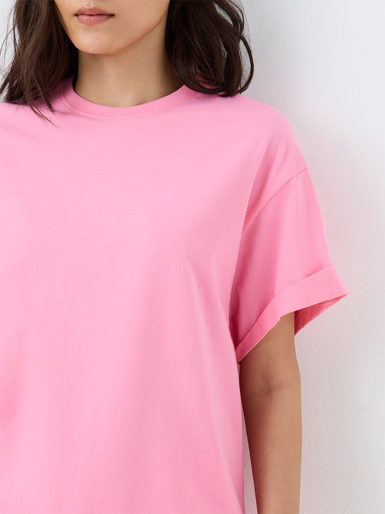 Wunderlove Pink Solid T-Shirt