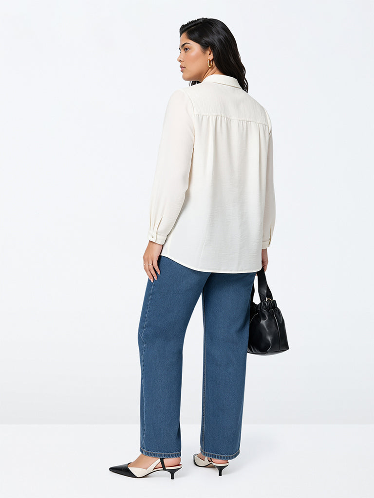 Gia Ivory Sequin Embellished Shirt
