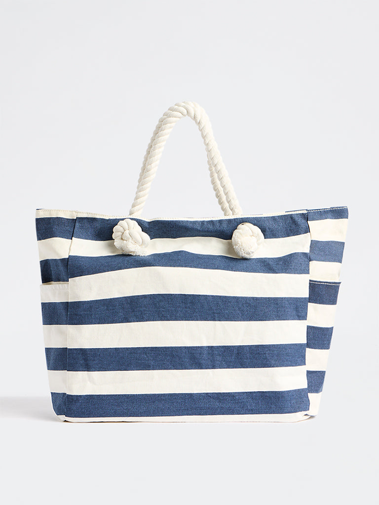 Wunderlove Navy Striped Handbag