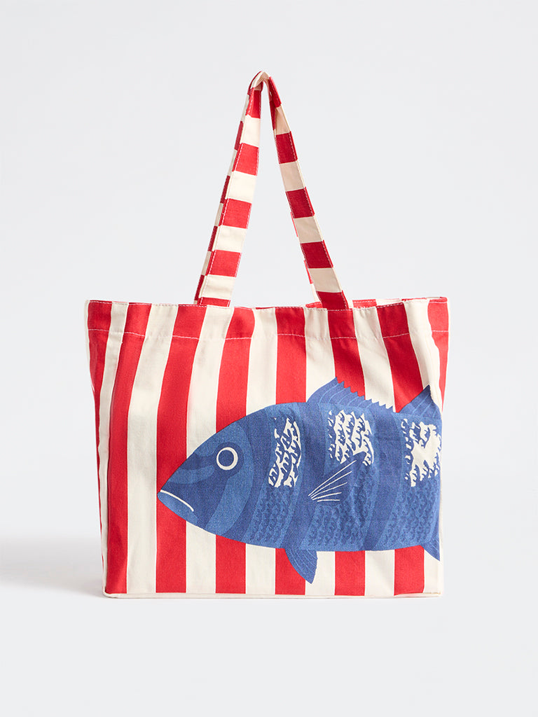 Wunderlove Red Striped Handbag