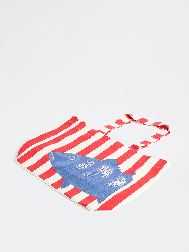 Wunderlove Red Striped Handbag