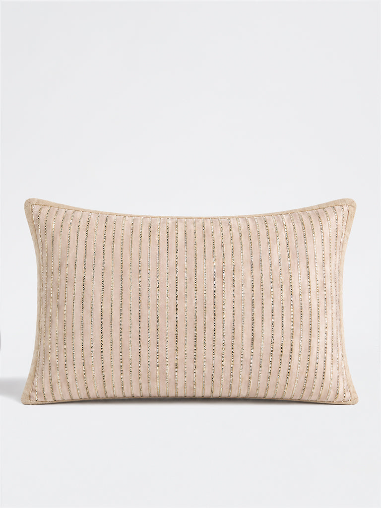 Westside Home Light Pink Dori Embroidered Cushion Cover