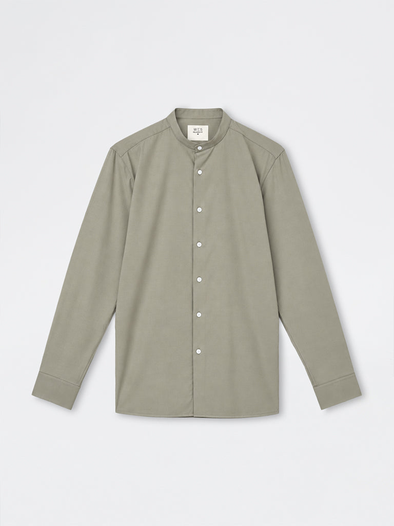 WES Formals Sage Solid Slim-Fit Shirt