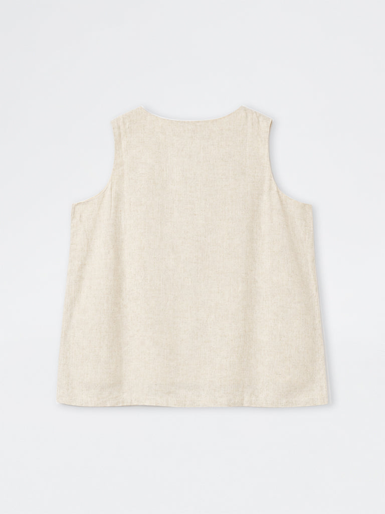 Gia Light Beige Solid Top with Frog Fastening