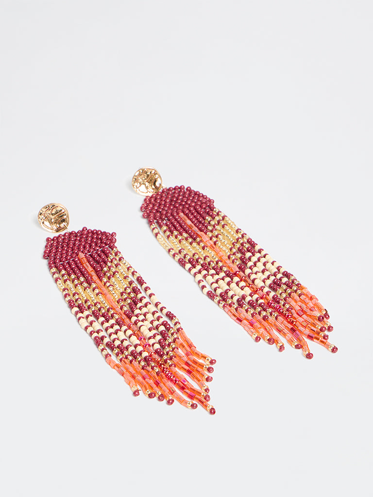 Westside Accessories Multicolour Beaded Dangler Earrings
