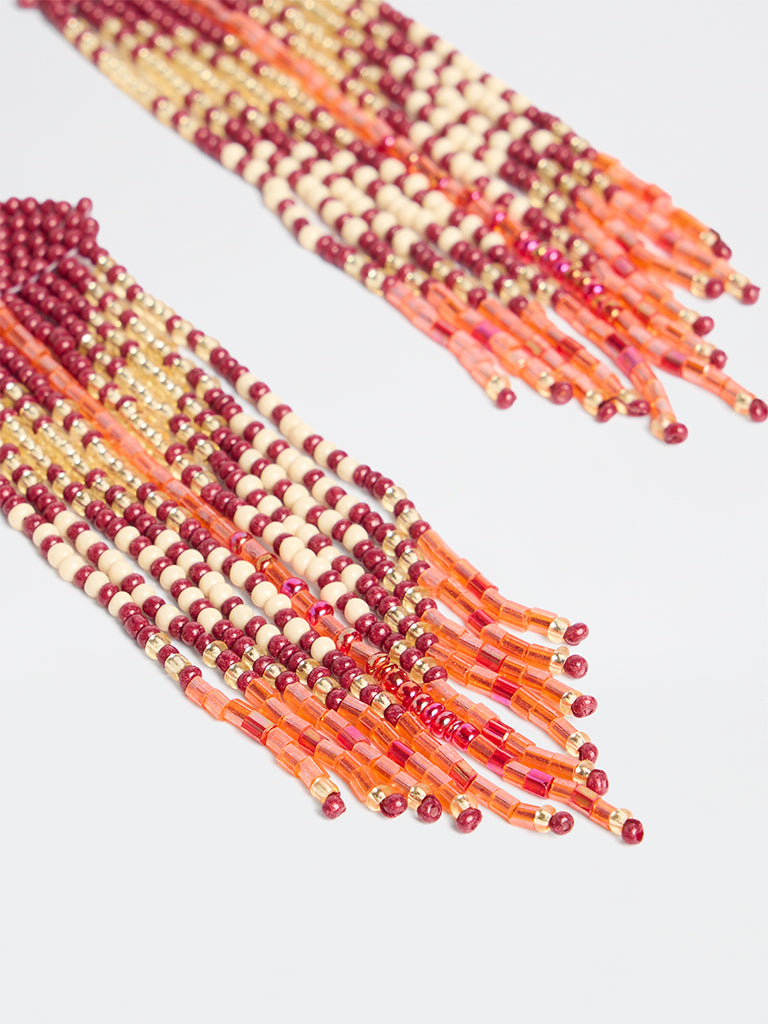 Westside Accessories Multicolour Beaded Dangler Earrings