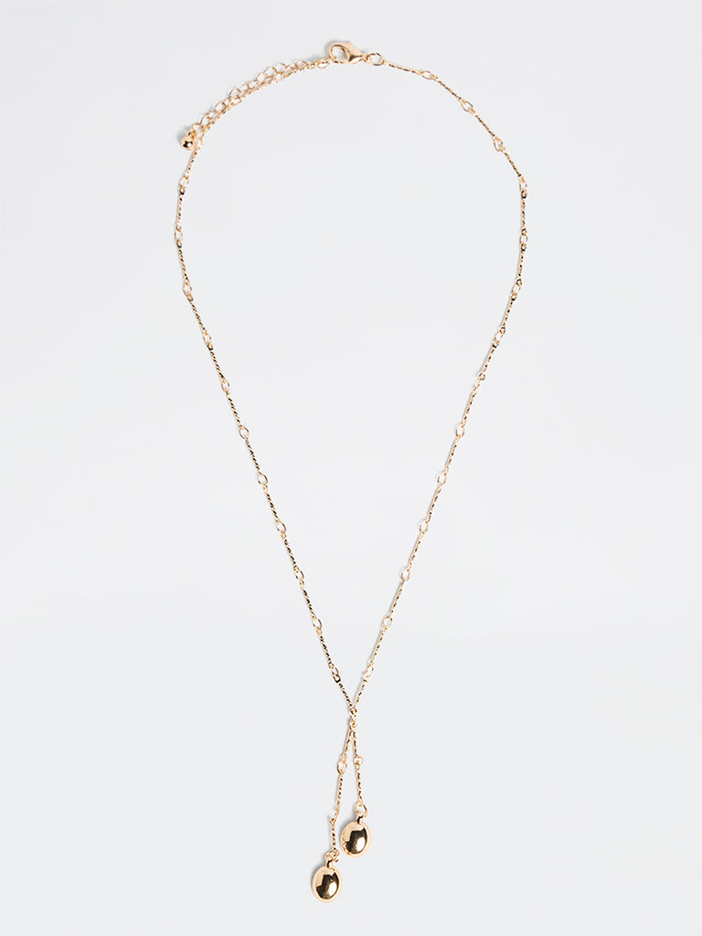 Westside Accessories Gold Dainty Y-Chain Necklace