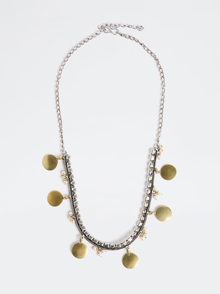 Westside Accessories Gold and Silver Multi-Charm Necklace