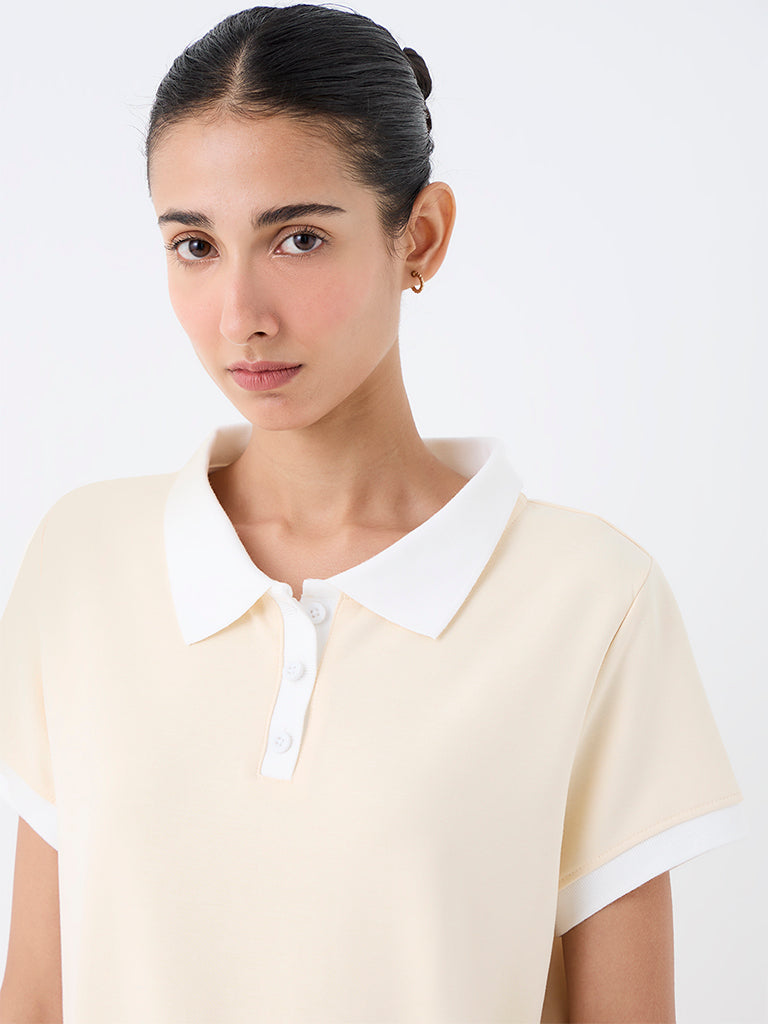 Nuoflexx Cream Polo T-Shirt