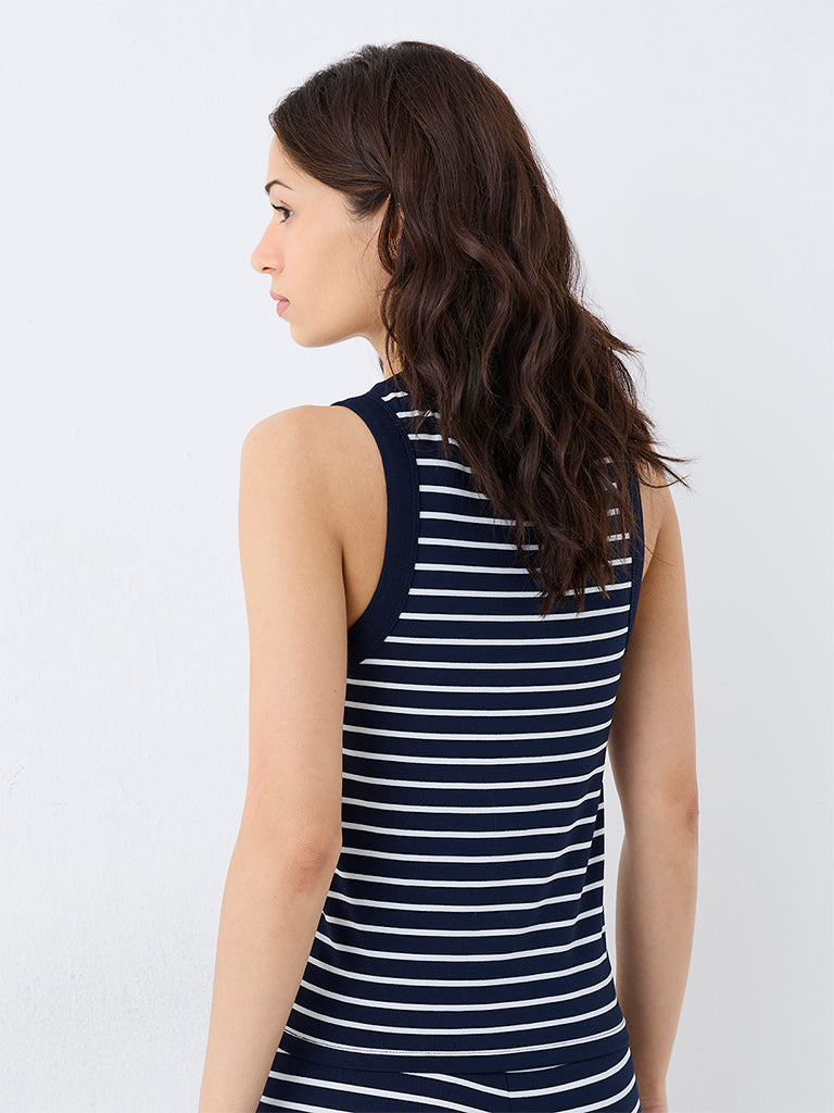 Superstar Navy Striped Tank Top