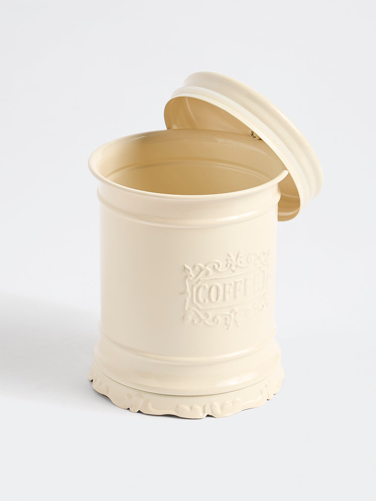Westside Home Ivory Victorian Style Coffee Jar with Lid