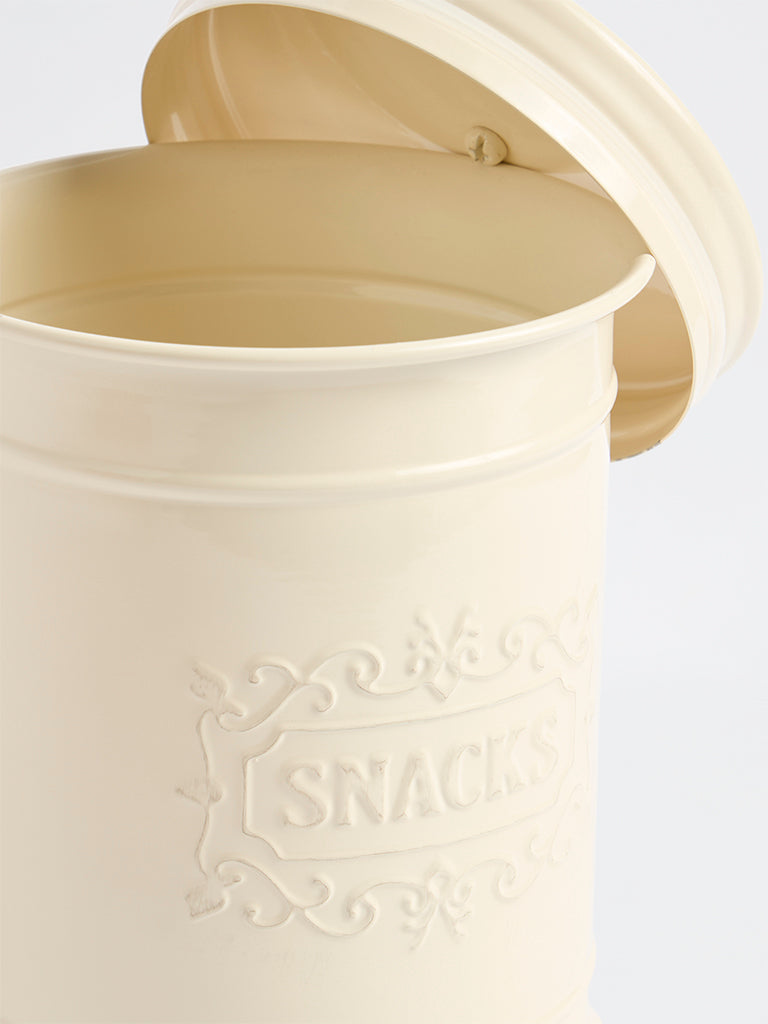 Westside Home Ivory Victorian Style Snacks Jar with Lid