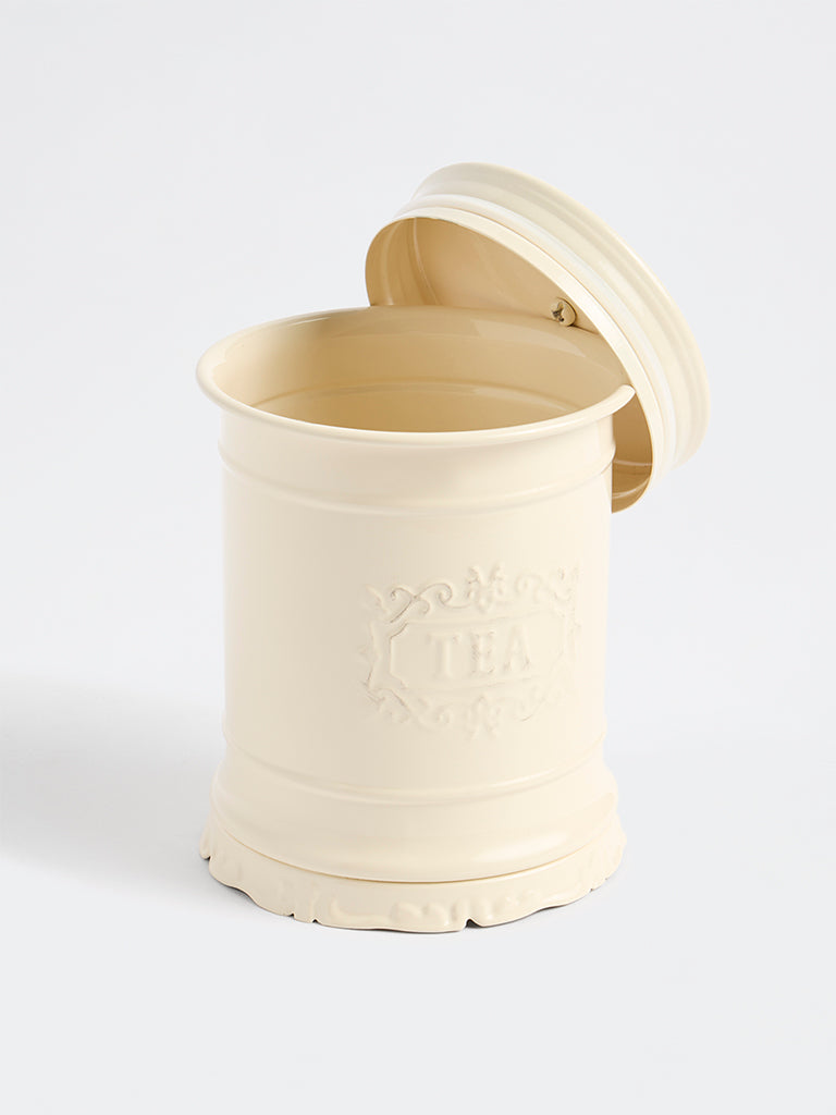 Westside Home Ivory Victorian Style Tea Jar with Lid