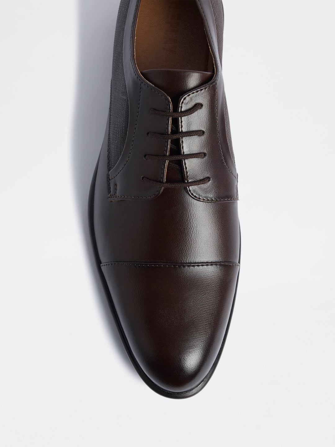 SOLEPLAY Brown Textured Derby Shoes