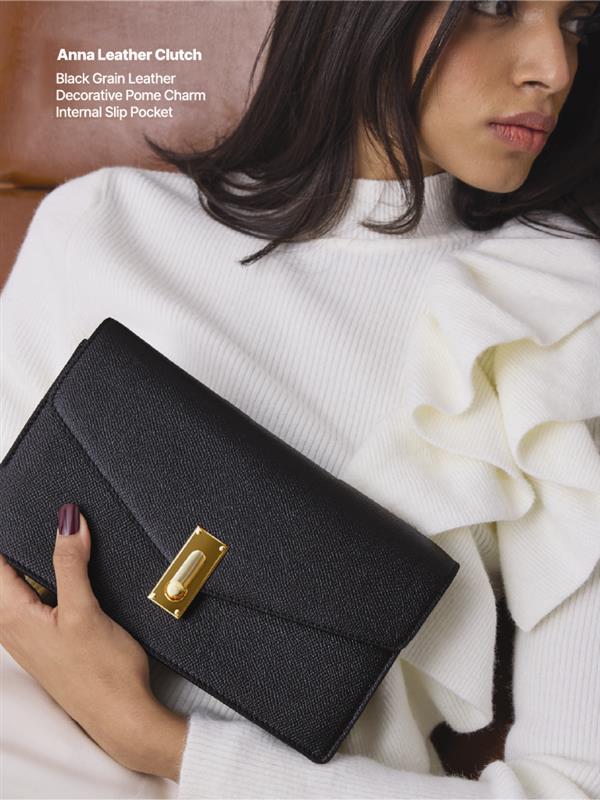 Anna Leather Clutch