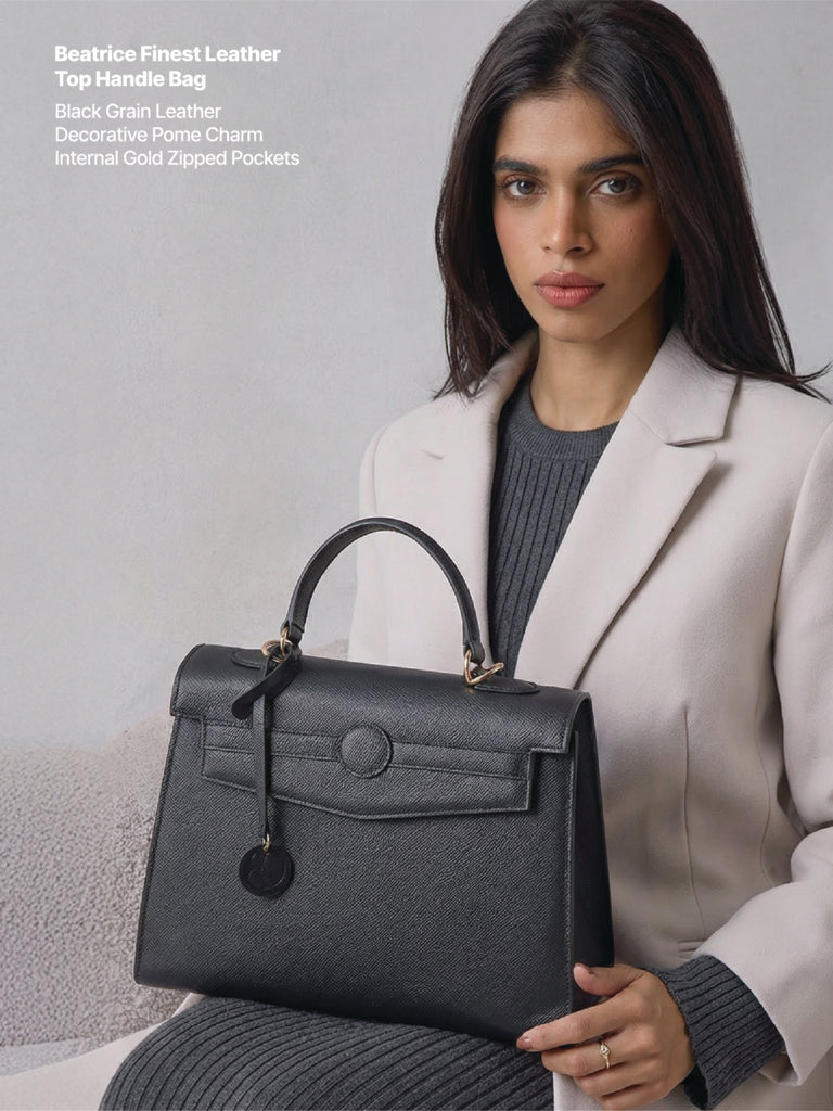 Beatrice Finest Leather Top Handle Bag