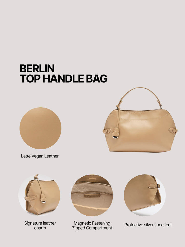 Pome Luxe Berlin Arched Leather Handbag