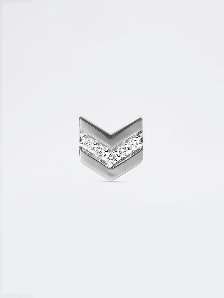 Pome Luxe Men's Arrow Lab Diamond Stud Earrings