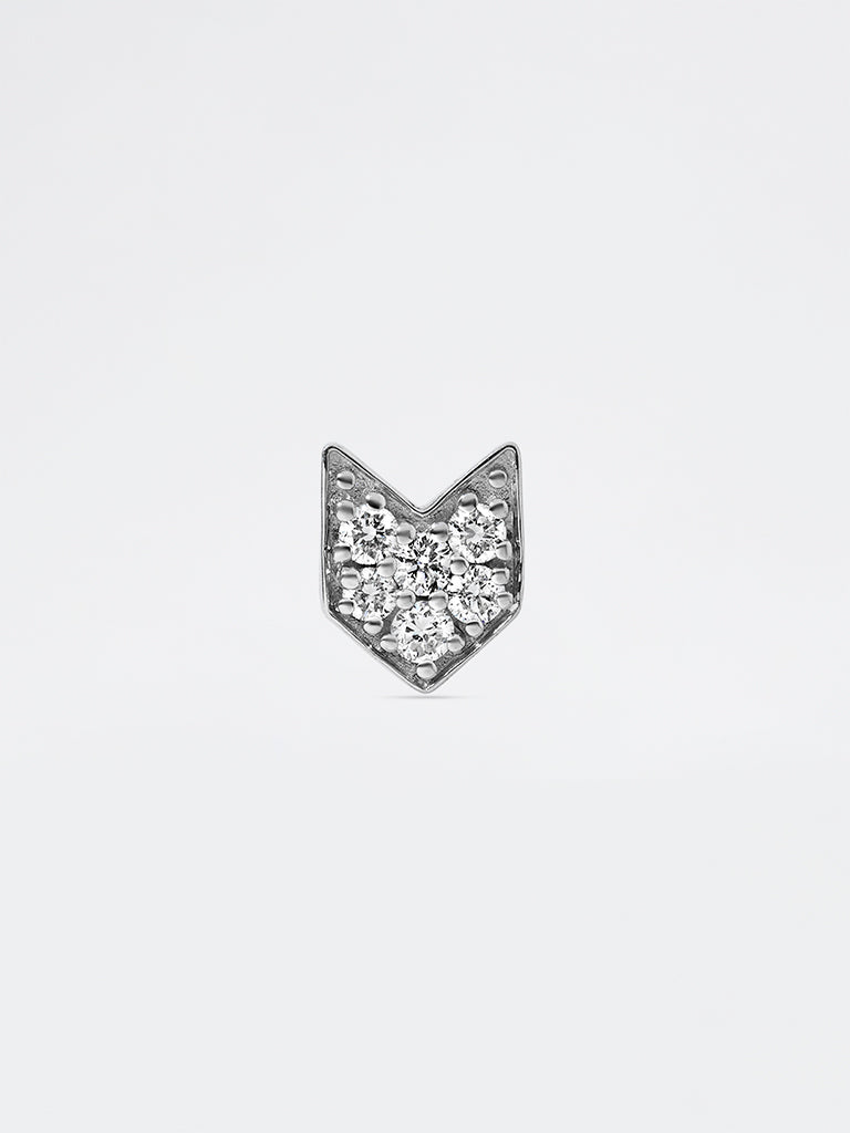 Pome Luxe Men's Arrow Pave Lab Diamond Stud Earrings