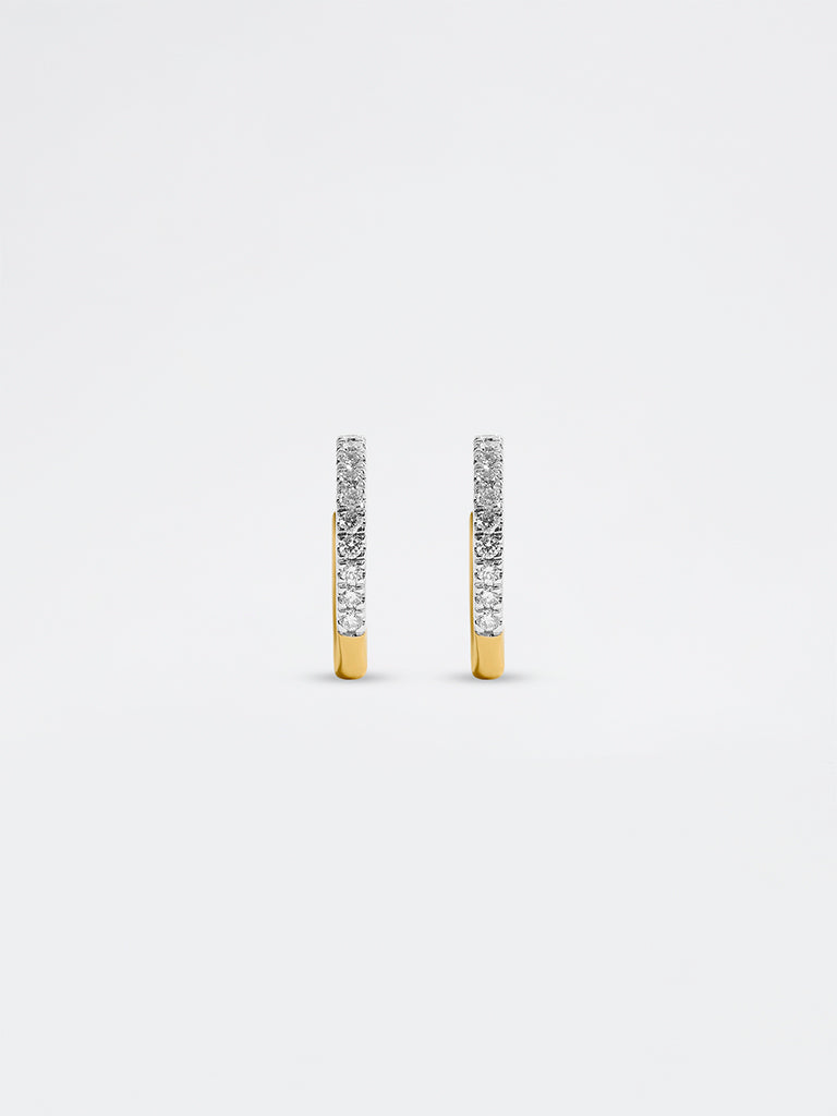 Pavé Lab Diamond Classic Hoop Earrings