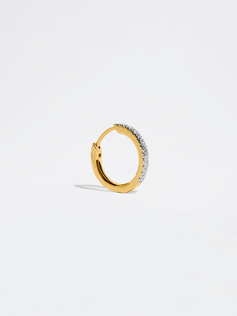 Pavé Lab Diamond Classic Hoop Earrings