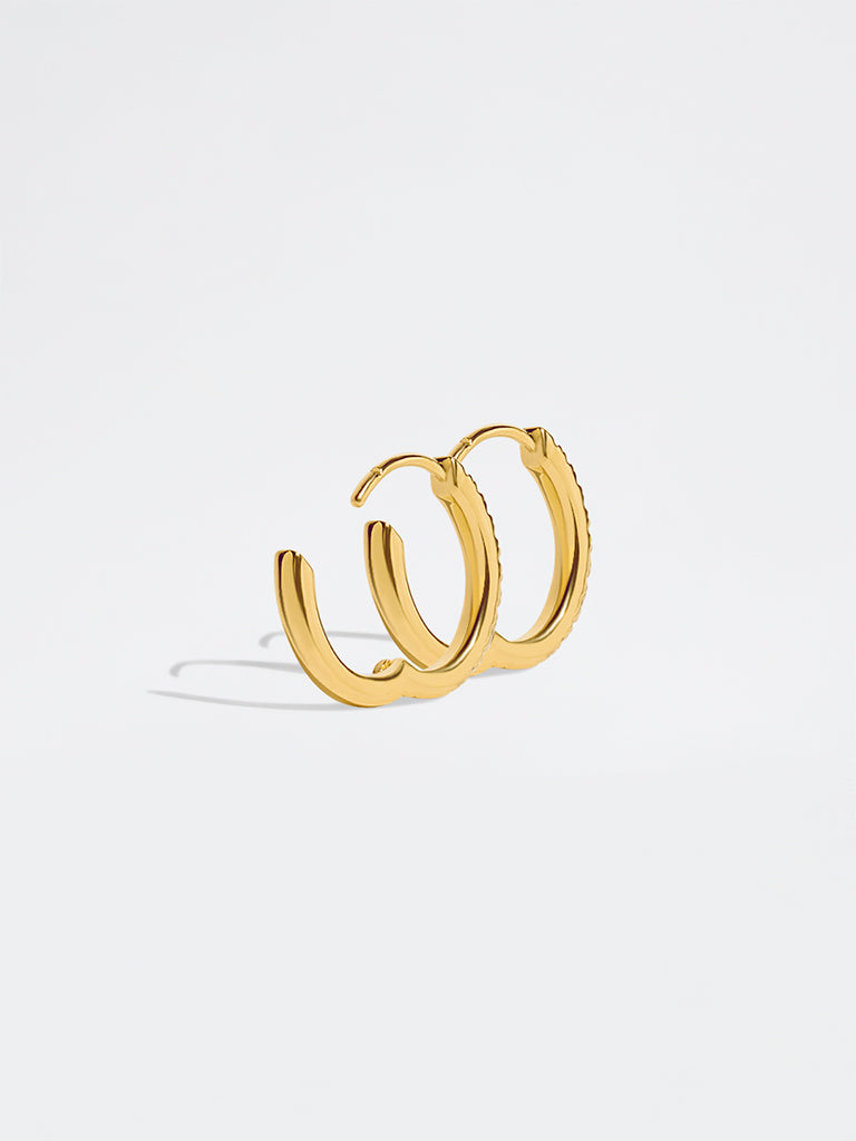 Pavé Lab Diamond Classic Hoop Earrings