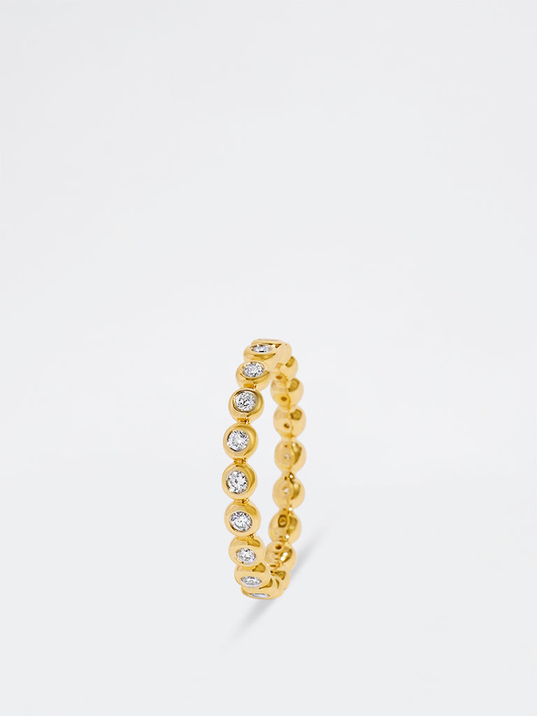 Lab Diamond Bezel Stacker Ring