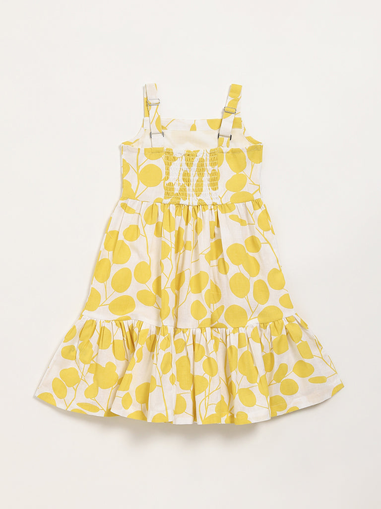Utsa Kids Yellow Tiered Dress (2 - 8yrs)
