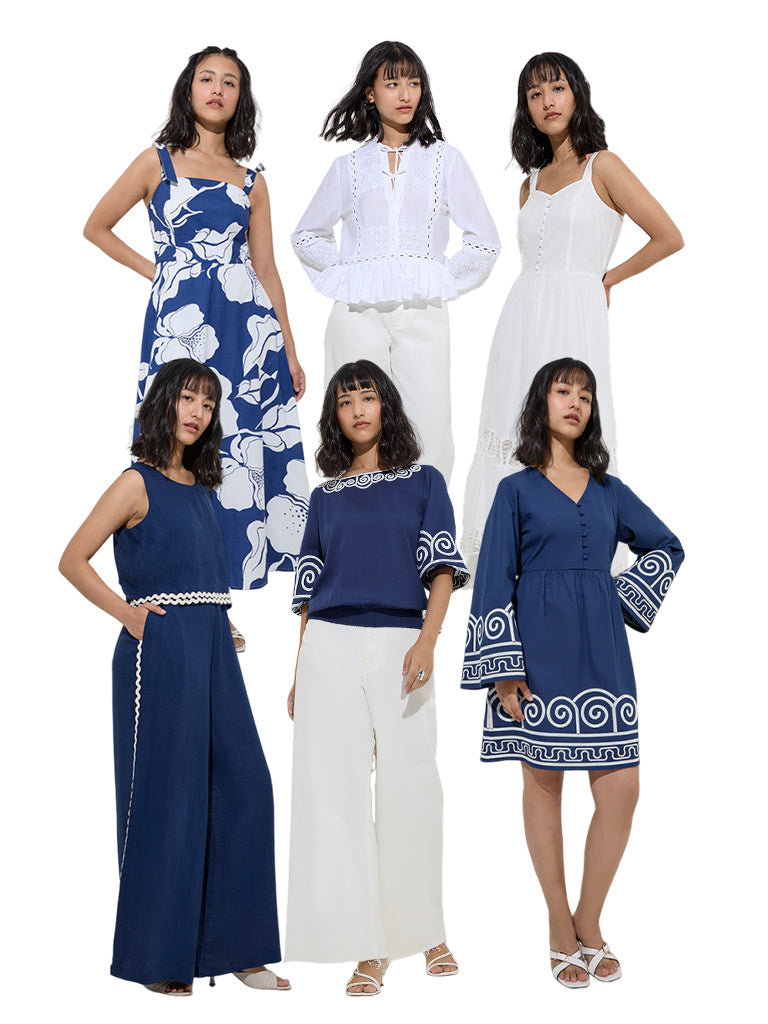 LOV Navy Solid Jumpsuit