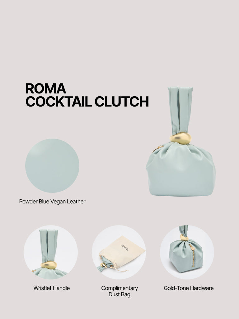 Pome Luxe Roma Wristlet Leather Clutch