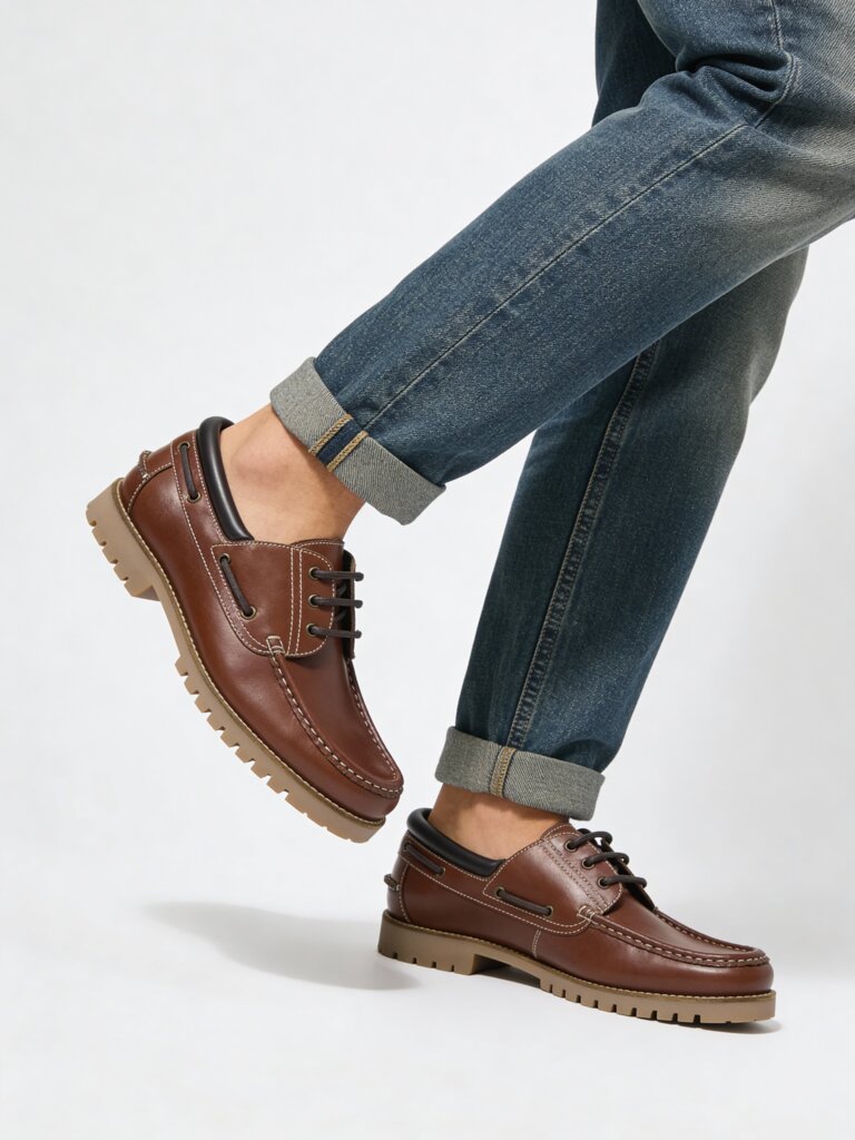 SOLEPLAY Brown Boat Leather Shoes