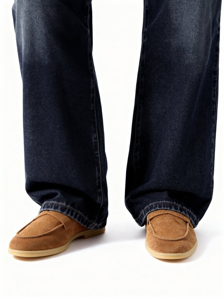 SOLEPLAY Brown Metal-Detailed Suede Leather Loafers